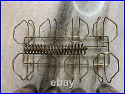 8 Vintage Mid Century Modern MCM ATOMIC Space Age Cocktail Glasses Cup Wire Rack