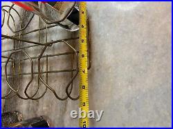 8 Vintage Mid Century Modern MCM ATOMIC Space Age Cocktail Glasses Cup Wire Rack
