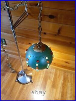 Antique Vintage Mid Century Retro Space Age Atomic Space Age Hanging Swag Light