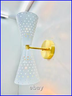 Atomic 50's 60's Mid Century Modern Brass Adjustable Wall Sconce Light Bow Tie Atomic 50's 60's Mid Century Modern Brass Adjustable Wall Sconce Light Bow Tie