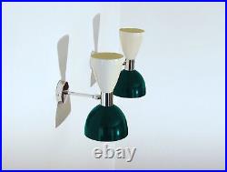Atomic 50's 60's Style Mid century Modern Bow Dual Cone Wall Scone 2 pair Lamps