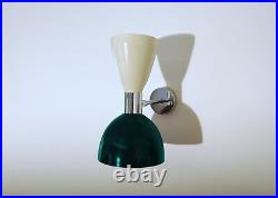 Atomic 50's 60's Style Mid century Modern Bow Dual Cone Wall Scone 2 pair Lamps