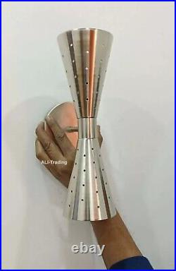 Atomic 50's 60's style mid-century modern bow tie dual cone wall sconce lamp