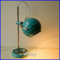 Atomic Age Student Lamp, Mid Century Eyeball Lamp, Vintage Industrial Desk Lamp