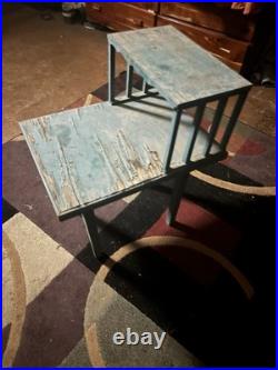 Atomic Era Mid Century Modern End Table two Tier Step