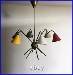 Atomic Italian Ceiling Light Chandelier Stilnovo Arredoluce MID Century