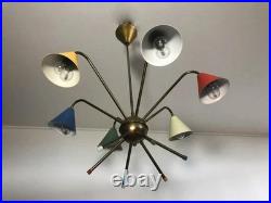 Atomic Italian Ceiling Light Chandelier Stilnovo Arredoluce MID Century