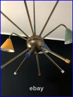 Atomic Italian Ceiling Light Chandelier Stilnovo Arredoluce MID Century