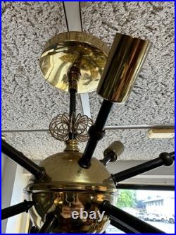 Atomic Mid Century 11-Light/Arm Brass Sputnik Chandelier Starburst Fixture Atomic Mid Century 11-Light/Arm Brass Sputnik Chandelier Starburst Fixture