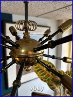Atomic Mid Century 11-Light/Arm Brass Sputnik Chandelier Starburst Fixture Atomic Mid Century 11-Light/Arm Brass Sputnik Chandelier Starburst Fixture