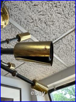 Atomic Mid Century 11-Light/Arm Brass Sputnik Chandelier Starburst Fixture Atomic Mid Century 11-Light/Arm Brass Sputnik Chandelier Starburst Fixture