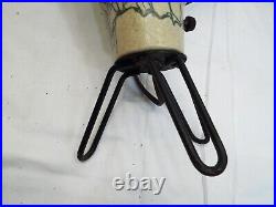 Atomic Mid-Century Modern Hairpin Leg Fiberglass UFO Saucer Shade Table Lamp
