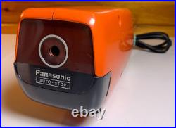 Atomic Vintage Mid Century JAPAN JAPANESE Burnt Orange Electric Pencil Sharpener