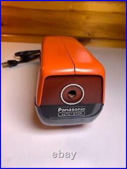Atomic Vintage Mid Century JAPAN JAPANESE Burnt Orange Electric Pencil Sharpener