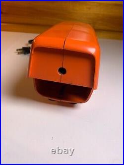 Atomic Vintage Mid Century JAPAN JAPANESE Burnt Orange Electric Pencil Sharpener