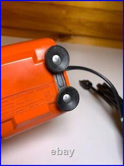 Atomic Vintage Mid Century JAPAN JAPANESE Burnt Orange Electric Pencil Sharpener