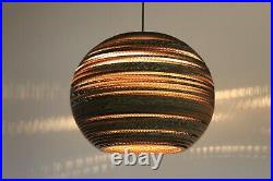 Atomic age mid century inspired 1960s lamp recycled cardboard 16 Sphere