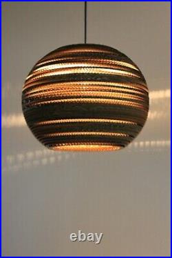 Atomic age mid century inspired 1960s lamp recycled cardboard 16 Sphere