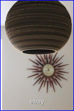 Atomic age mid century inspired 1960s lamp recycled cardboard 20 sphere