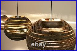 Atomic age mid century inspired 1960s lamp recycled cardboard 20 sphere