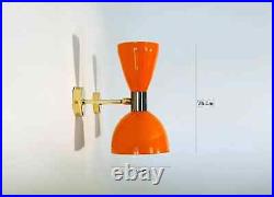 Beautiful Atomic 50's 60's Style Mid century Modern Bow Dual Cone Wall Scone