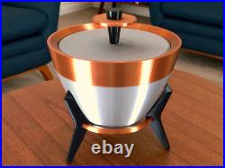 Bullet Bowl Atomic Age Mid-Century Modern Decor Retro Rocket Bucket Office Gift Bullet Bowl Atomic Age Mid-Century Modern Decor Retro Rocket Bucket Office Gift
