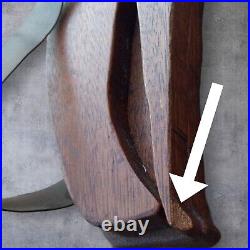 Cat Cats MCM Mid Century Atomic Modern Oak Wood Brass 14 Tall Wallhangings