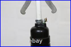 Ceiling Light Original Atomic 1960's MCM Skittle White Glass Pendant Black Lined