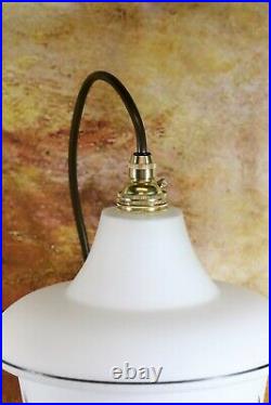Ceiling Light Original Atomic Mid 20th Century Moulded Stepped Glass Pendant
