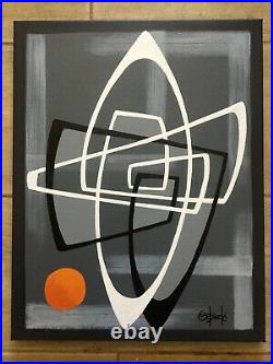 Clee Sobieski Painting Abstract Mid Century Modern Eames Retro Geometric Atomic