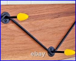 Coat Hooks Hat Rack Atomic Vintage Retro Yellow Bullet Mid Century Coat Hooks Hat Rack Atomic Vintage Retro Yellow Bullet Mid Century