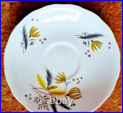 Colclough Starburst 15-Piece Vintage Bone China Tea Set Atomic Mid-Century