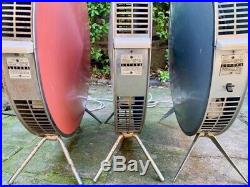 Collection of 3 Working Sofono'Spacemaster' Heaters Mid-Century / Atomic