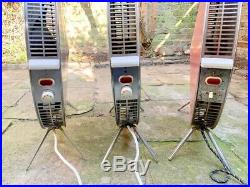 Collection of 3 Working Sofono'Spacemaster' Heaters Mid-Century / Atomic