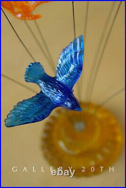 Cool! MID Century Modern Lucite Kinetic Bird Sculpture! 60's Art Vtg Atomic Wire
