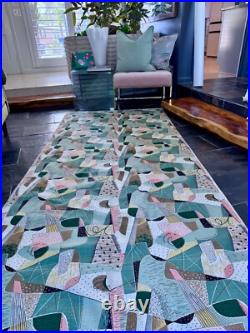 Crazy Quilt 50s Mid Century Spectrum Atomic Miami Beach Barkcloth Vintage Fabric