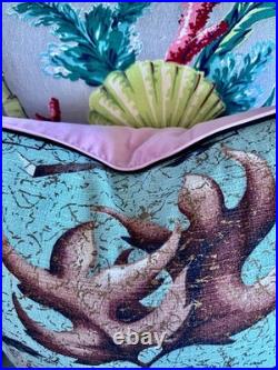 Dancing Leaves Salvador Dali Atomic 1950's Mid Century Barkcloth Vintage PILLOW