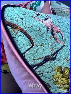 Dancing Leaves Salvador Dali Atomic 1950's Mid Century Barkcloth Vintage PILLOW