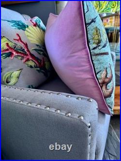 Dancing Leaves Salvador Dali Atomic 1950's Mid Century Barkcloth Vintage PILLOW