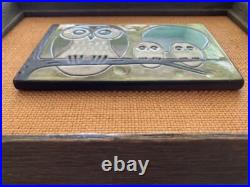 Danish Owls Art Tile Vintage Framed Mid Century Modern 1960's Atomic MCM Danish Owls Art Tile Vintage Framed Mid Century Modern 1960's Atomic MCM