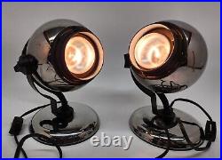 Eyeball Orb Lamp Light Mid Century MCM Atomic Vintage Chrome German Germany 1194