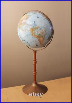Fab! 16 Inch Articulating Floor Globe! World Vtg Map Library Atomic MID Century