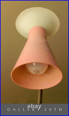 Fab! MID Century Modern Pink Atomic Googie Mosaic Lamp! 1950s Fiberglass Shade
