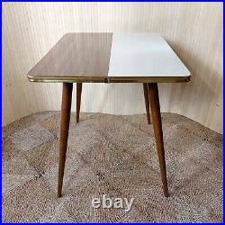 Fab Vintage Retro Mid Century Formica Small Side Coffee Table Atomic Tall Legs