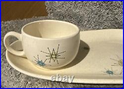 Franciscan Atomic Starburst MCM? 12 1/2 Snack Plate Tray & TeaCup? RARE