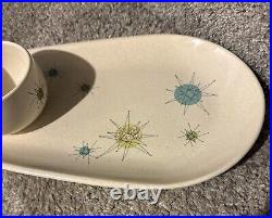 Franciscan Atomic Starburst MCM? 12 1/2 Snack Plate Tray & TeaCup? RARE
