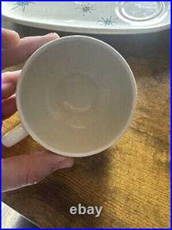 Franciscan Atomic Starburst MCM? 12 1/2 Snack Plate Tray & TeaCup? RARE
