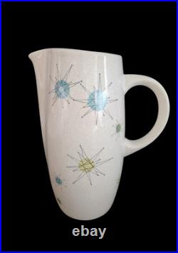 Franciscan Atomic Starburst? Mid-Century MCM? 9 5/8 56 oz PITCHER