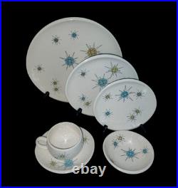 Franciscan Atomic Starburst Mid-Century Modern MCM? 6 Piece Place Setting
