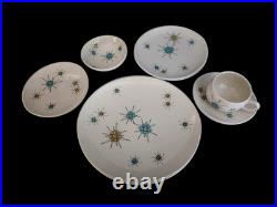 Franciscan Atomic Starburst Mid-Century Modern MCM? 6 Piece Place Setting
